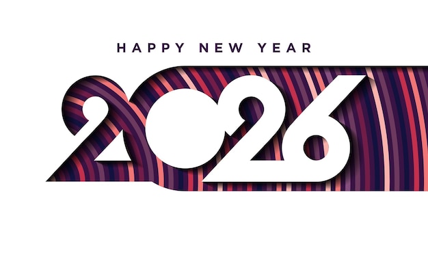 Szczęśliwy Nowy Rok 2026 Projekt tła