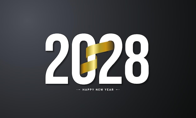 Szczęśliwy Nowy Rok 2028 Projekt tła