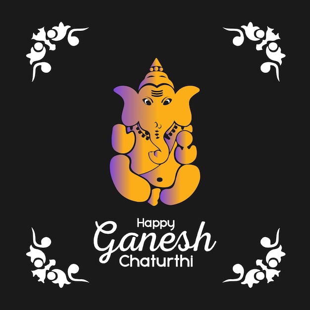 Plik wektorowy szczęśliwy projekt postu społecznościowego ganesh chaturthi