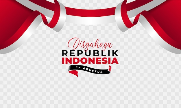 Plik wektorowy szczęśliwy projekt transparentu tła dnia niepodległości indonezji