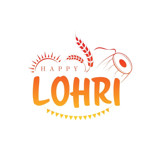 Szczęśliwy projekt typografii tekstu festiwalu Lohri