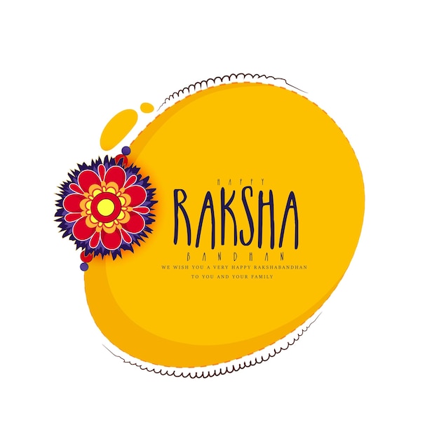 Szczęśliwy projekt wektorowy rakshabandhan z rakhi dla indyjskiego festiwalu Raksha Bandhan Greeting Card Templa