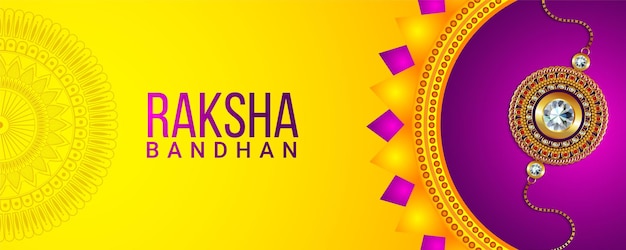Szczęśliwy Raksha Bandhan indyjski festiwal wizytówka z ilustracją wektorową