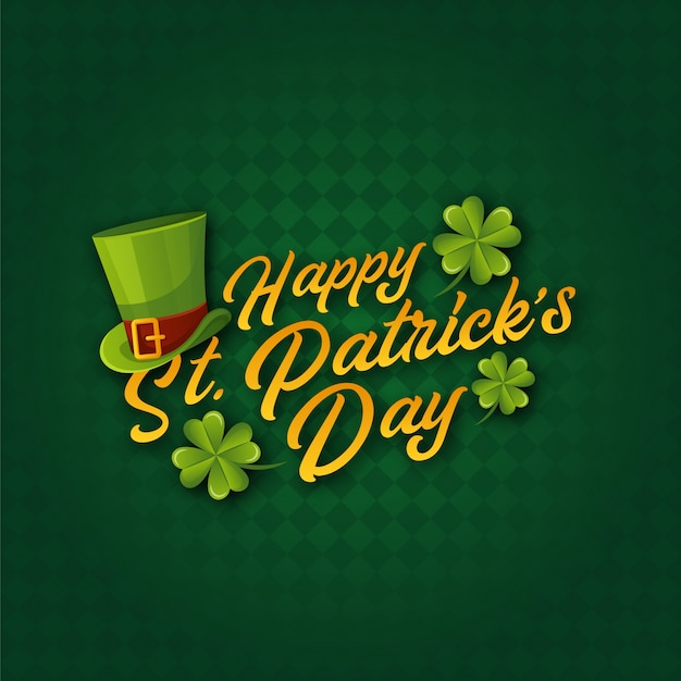 Szczęśliwy Saint Patrick's Day Greeting Card Illustration Template