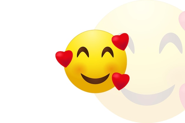 Szczęśliwy styl maskotki emoji