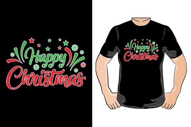 Szczęśliwy świąteczny Projekt Koszulki