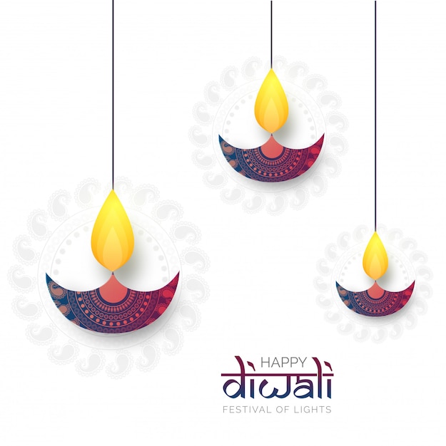 Szczęśliwy świętowanie Diwali tło.