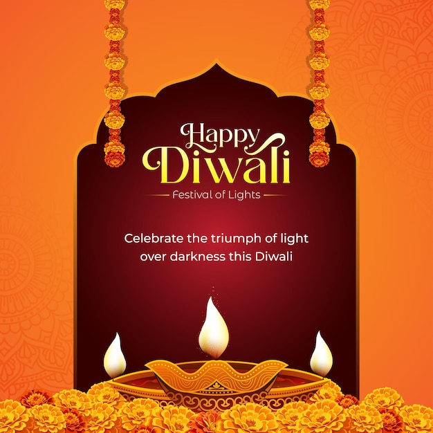 Szczęśliwy szablon projektu tła festiwalu Diwali