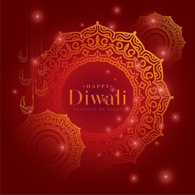 Szczęśliwy szablon projektu tła festiwalu Diwali