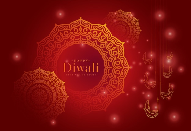 Szczęśliwy szablon projektu tła festiwalu Diwali