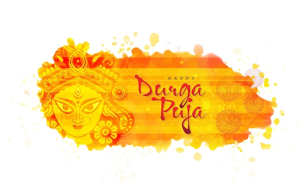 Szczęśliwy szablon projektu tła festiwalu Durga Puja