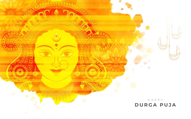 Szczęśliwy Szablon Projektu Tła Festiwalu Durga Puja