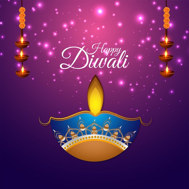 Szczęśliwy Tło Festiwalu Diwali Indian