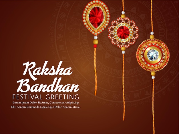Szczęśliwy Tło Festiwalu Indyjskiego Raksha Bandhan Z Kreatywnych Ilustracji