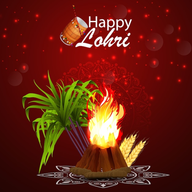 Szczęśliwy tło uroczystość lohri