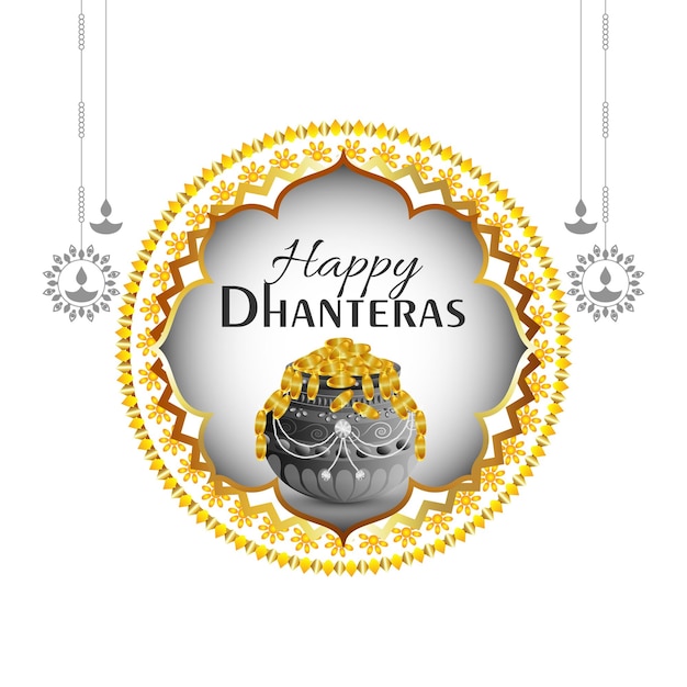 Szczęśliwy Tło Uroczystości Dhanteras