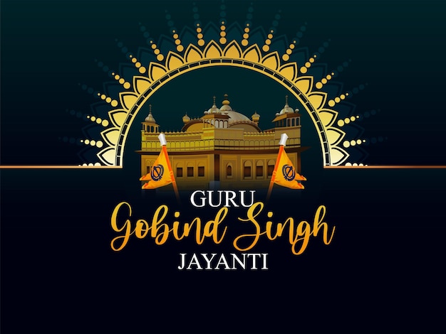Plik wektorowy szczęśliwy tło uroczystości guru gobind singh jayanti