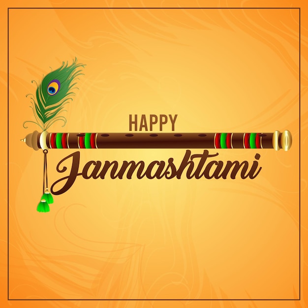 Szczęśliwy tło uroczystości krishna janmashtami