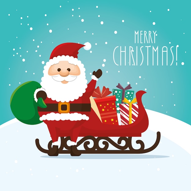 szczęśliwy wesołych świąt santa claus charakter