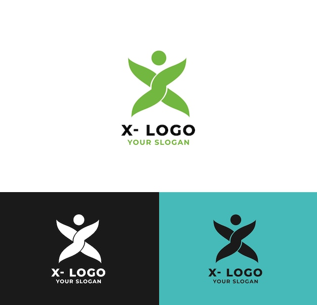 Plik wektorowy szczęśliwy x logo