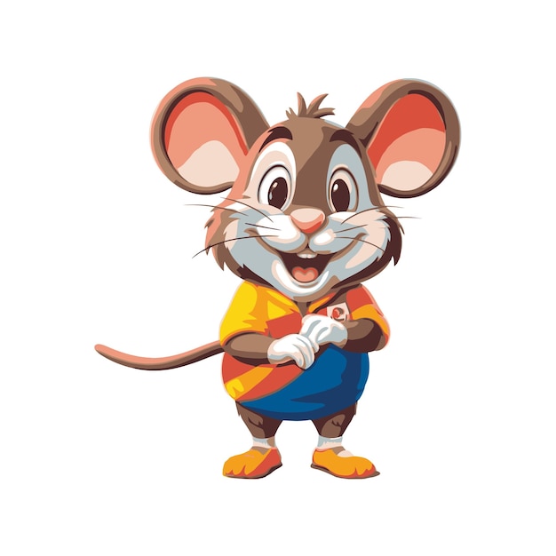 Szczur Cartoon Cute Myszy Ilustracji Wektorowych