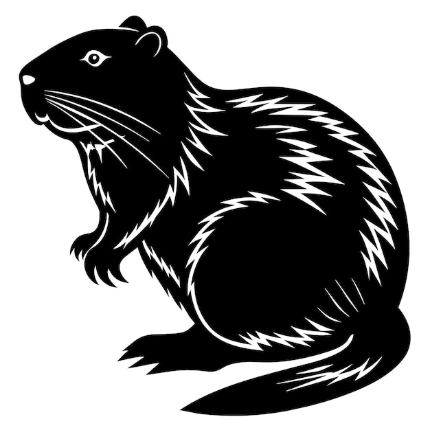 szczur na białym tle Symbol ilustracji wektora gryzoni