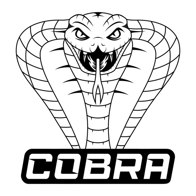 Plik wektorowy szef agresywnej linii king cobra