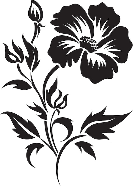 Plik wektorowy szepczący północny walc kwiaty w noir