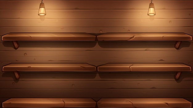 Plik wektorowy szereg świateł z drewnianym tłem, na którym jest gorąca czekolada