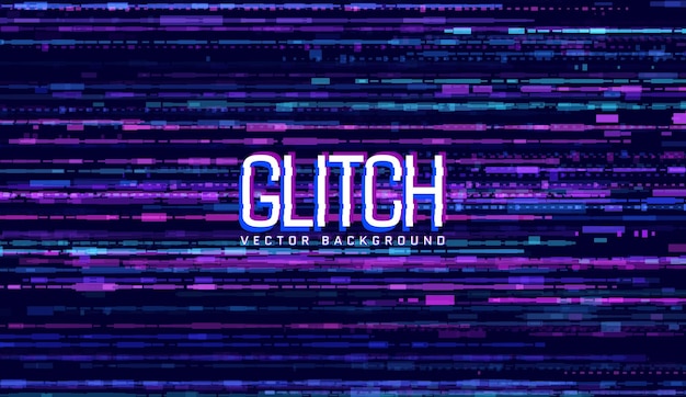 Szeroki baner z modnymi fioletowymi liniami pikseli, tętniący życiem wektor cyberpunk dla projektowania stron internetowych