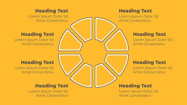 Plik wektorowy sześć kroków szablon infografiki koło