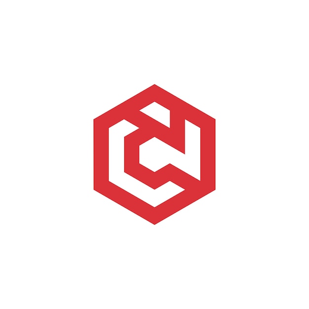 Plik wektorowy sześciokątna litera c wektor logo szablon