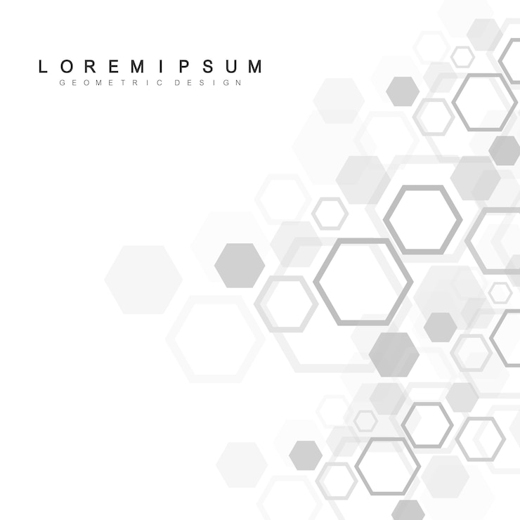 Wektor sześciokątne tło geometryczne. sieć genetyczna i społeczna hexagons. przyszły szablon geometryczny. prezentacja biznesowa dla twojego projektu i tekstu. minimalna koncepcja graficzna. ilustracja wektorowa.