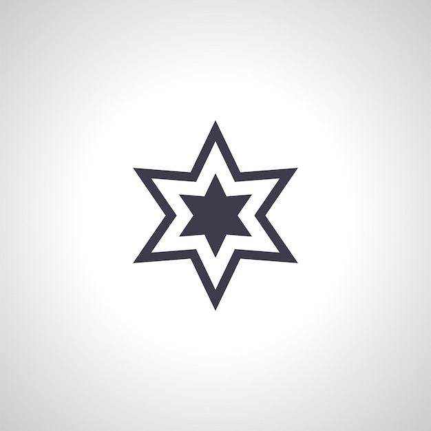 Plik wektorowy sześcioramienna gwiazda izolowana ikona na białym tle
