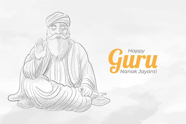 Szkic obchodów Guru nanak jayanti