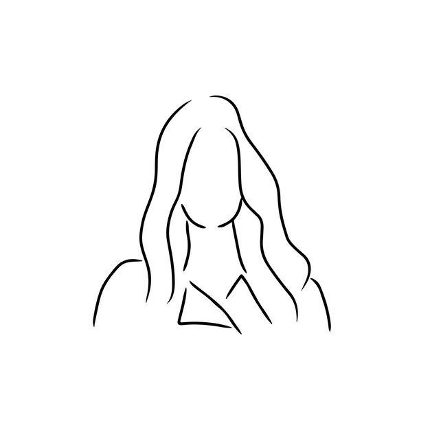 Szkic, Ręcznie Rysowane, Pojedyncza Grafika Liniowa Dzień Kobiet Do Plakatu Z Logo I Tła