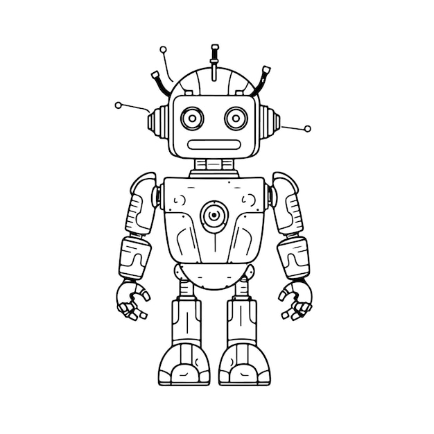 Szkic Ręcznie rysowane pojedynczej linii sztuki kolorowanki dzień robota
