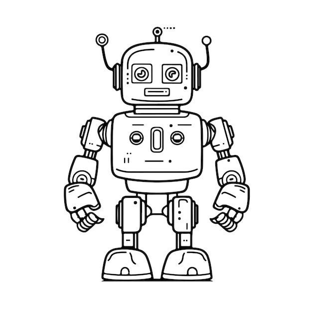 Szkic Ręcznie Rysowane Pojedynczej Linii Sztuki Kolorowanki Dzień Robota