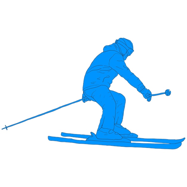 Plik wektorowy szkice sylwetki snowboardzistów na białym tle ilustracji