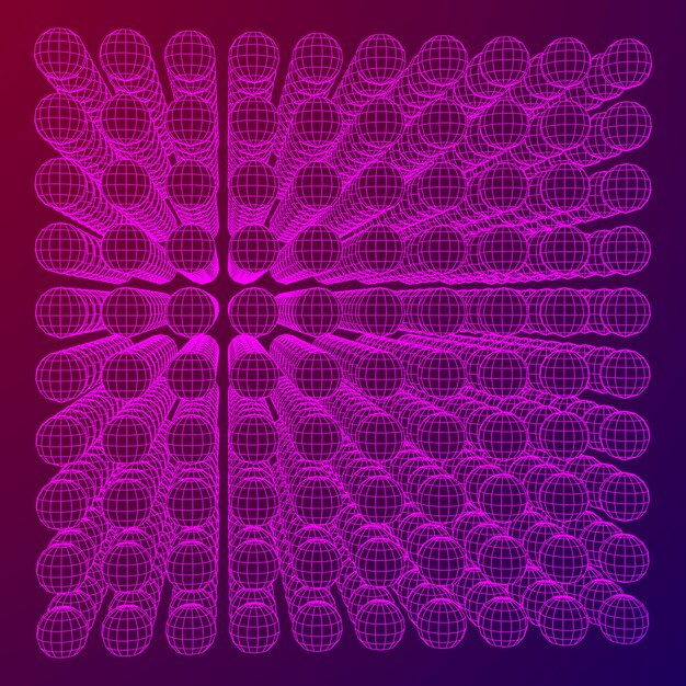 Szkieletowa Kostka Z Siatką Sferyczną