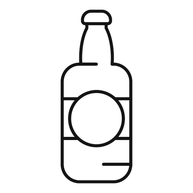 Szklana butelka z pustą etykietą dla logo napoju