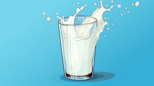 Plik wektorowy szklankę mleka z słowami 