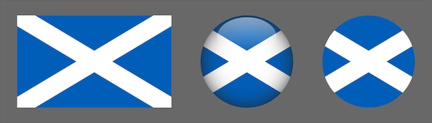 Plik wektorowy szkocja flaga zestaw kolekcja wektor