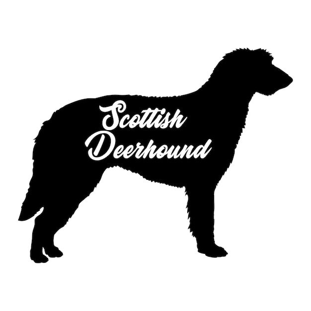 Plik wektorowy szkocki deerhound pies sylwetka ras psów logo wektor monogramu psa