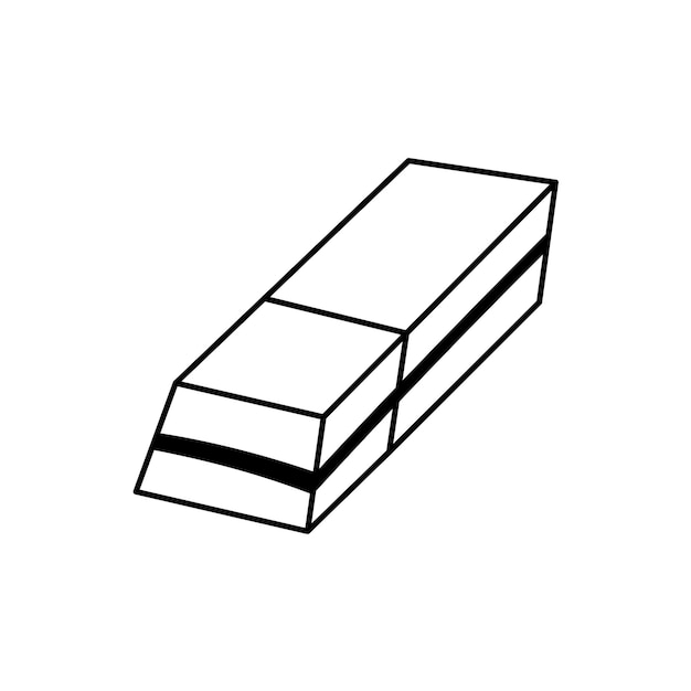 Szkolna gumowa gumka w stylu line art Ograniczone artykuły biurowe Powrót do szkoły lub biura gumka iconxD