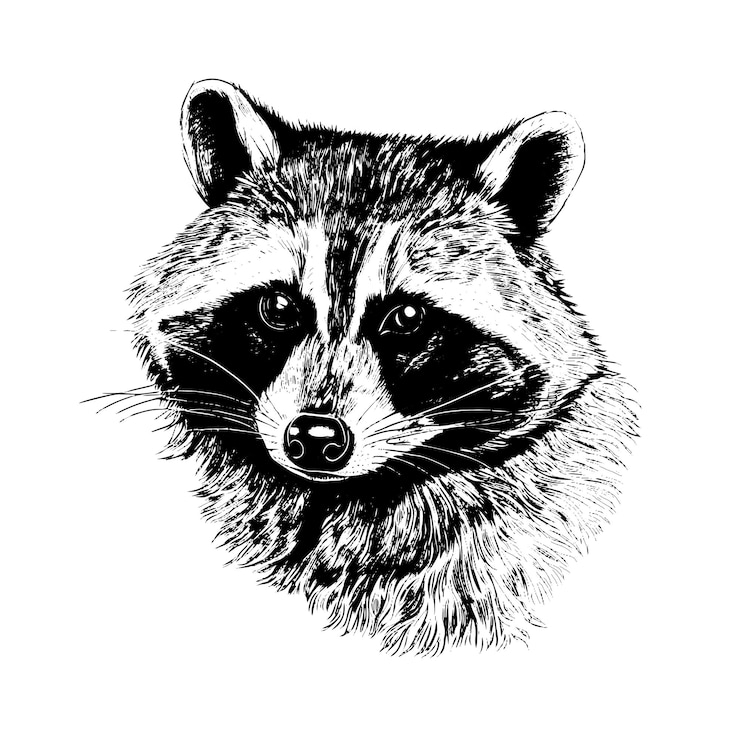 Wektor szop wektor rysunek izolowane ręcznie rysowane grawerowane stylu ilustracji