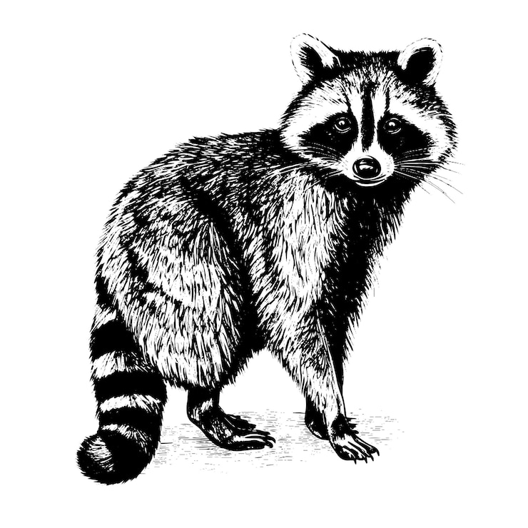 Wektor szop wektor rysunek izolowane ręcznie rysowane grawerowane stylu ilustracji