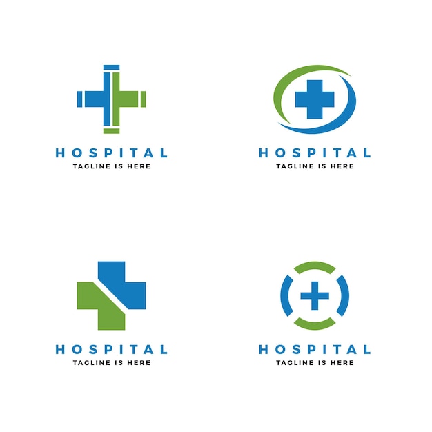 Szpital Logo Wektor Ikona Ilustracja