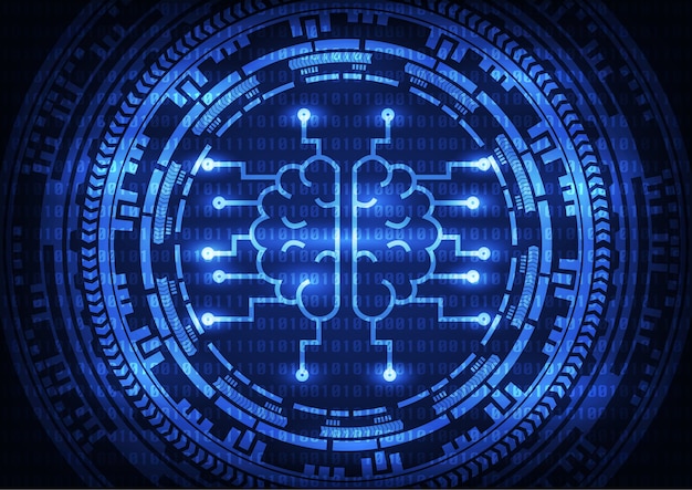 Plik wektorowy sztuczna inteligencja mózg abtract tło.