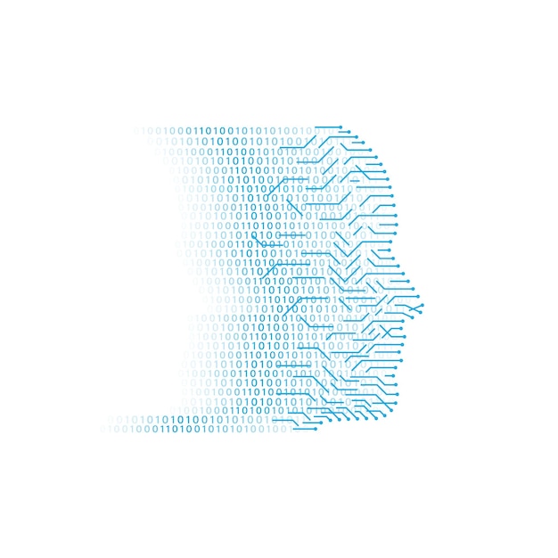 Sztuczna Inteligencja Wektor Ikona W Płaski Sztuczna Inteligencja Duże Dane Ikona Ludzka Duża Ikona Danych Cyber Dane Grafika Wektorowa Eps 10